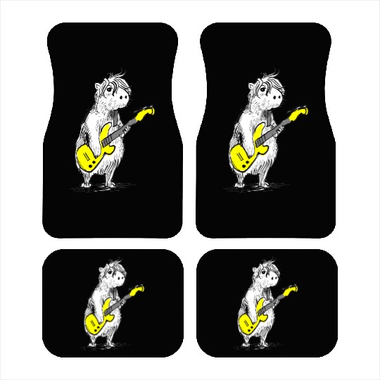 Capybara Guitarist Car Mats