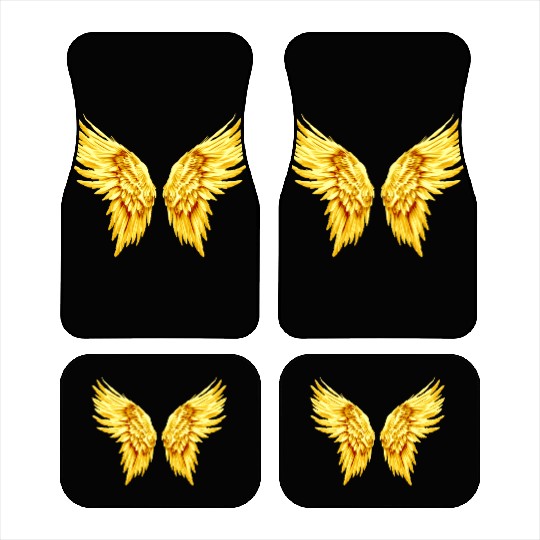 Golden Angel Wings  Car Mats
