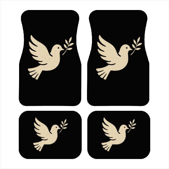 Elegant Dove with Olive Branch Design Car Mats