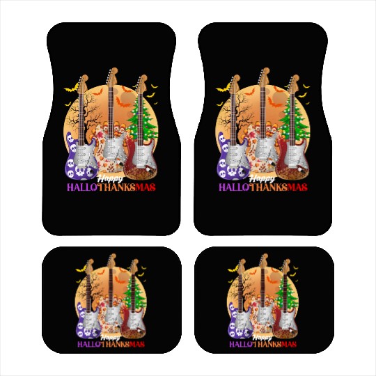 Happy HalloThanksMas Guitar  Car Mats