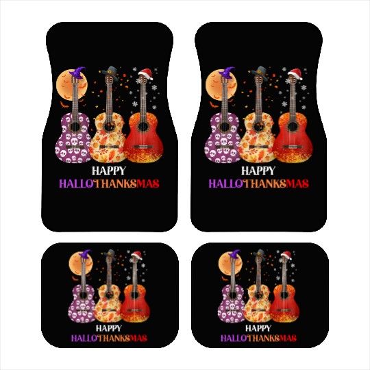 Happy HalloThanksMas Guitar  Car Mats