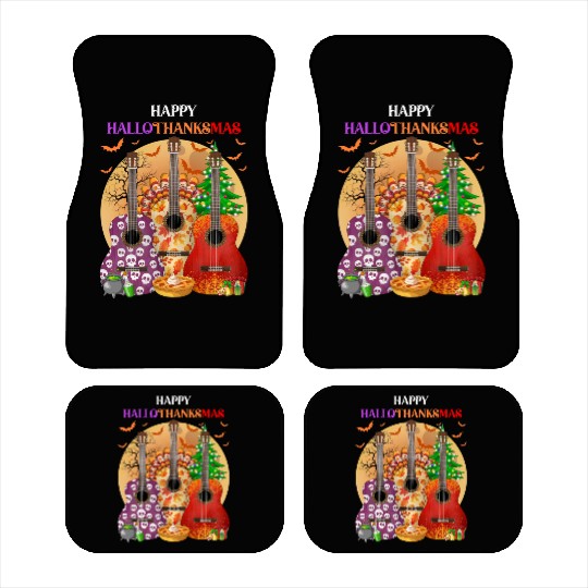 Happy HalloThanksMas Guitar  Car Mats