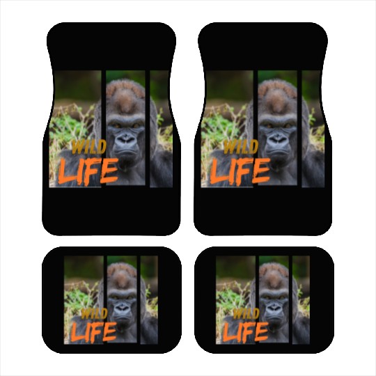 Gorilla Wildlife Portrait Car Mats