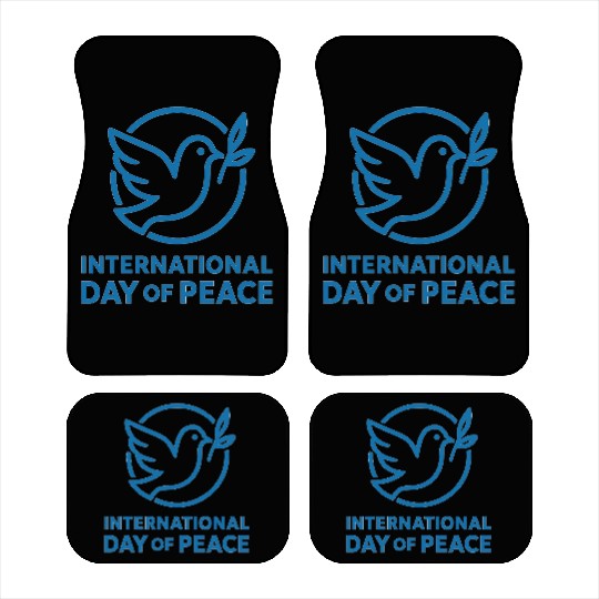 Peace Dove with Olive Branch Illustration Car Mats