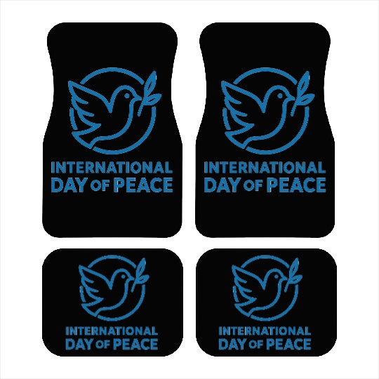 Peace Dove with Olive Branch Illustration Car Mats