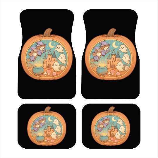 Halloween Baby Friendly Ghosts Car Mats Artwork