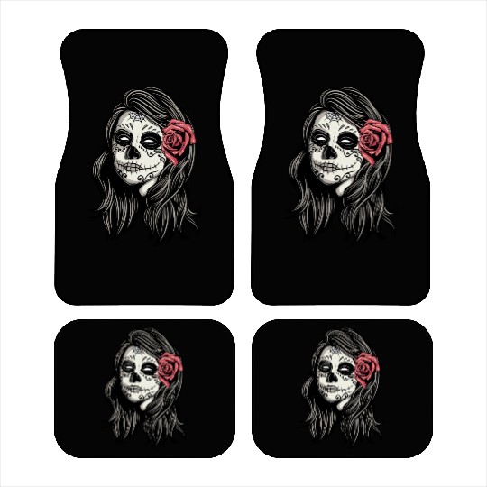 Santa Muerte Holy Woman Car Mats