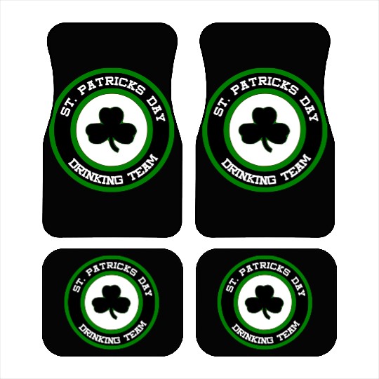 Sta Patrick's Day Drinking Team Car Mats