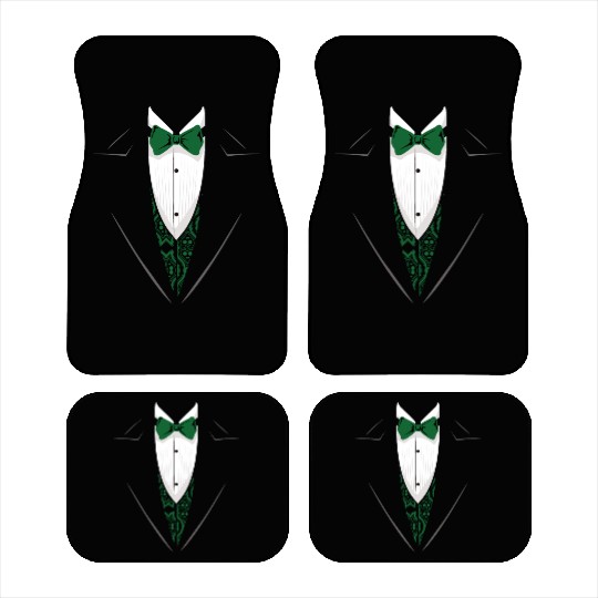Green Tuxedo Car Mats