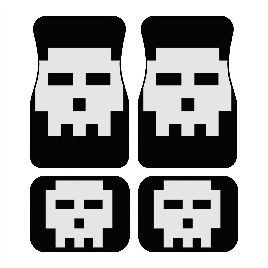 Scott Pilgrim 8-bit Skull Vector Car Mats