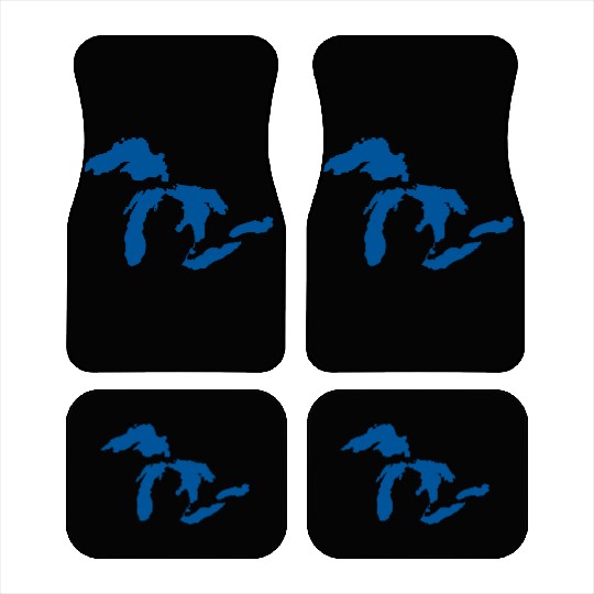 The Great Lakes Design Michigan SIlhouette Vector Car Mats