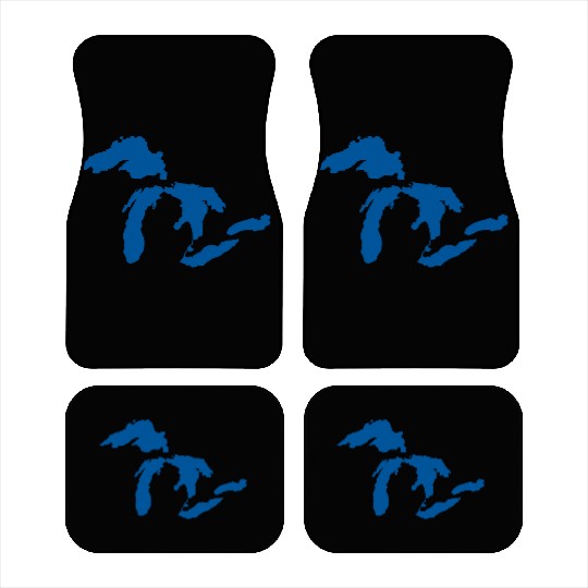 The Great Lakes Design Michigan SIlhouette Vector Car Mats