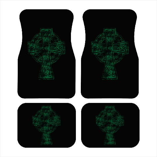 Classic Vintage Style Celtic Cross Crucifix Car Mats