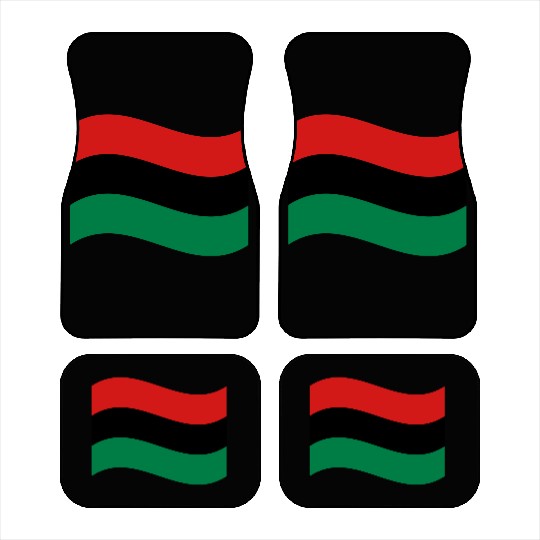 Red, Black & Green Flag Car Mats