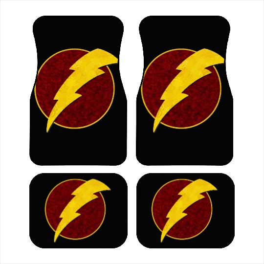 Retro Super Hero Lightning Bolt Car Mats