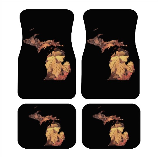Michigan Autumn Fall Leaves Car Mats