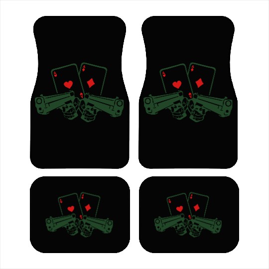 pistol poker card ace gun weapon revolve Car Mats