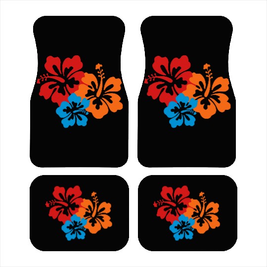Icon Hibiscus Flowers 2b Car Mats