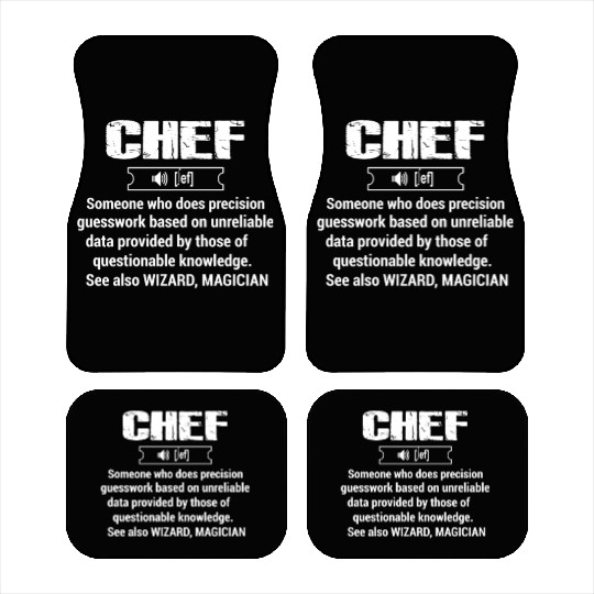 chef, chef funny, chef skull and cleavers, swedish Car Mats