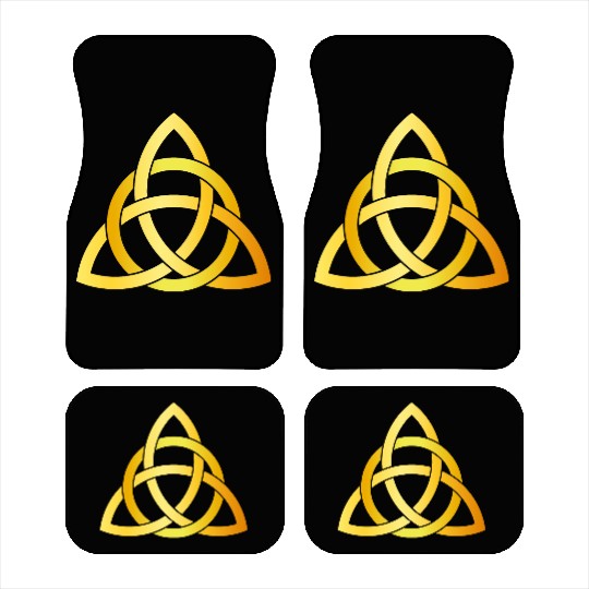 Original Triquetra circle celtic knot gold Car Mats
