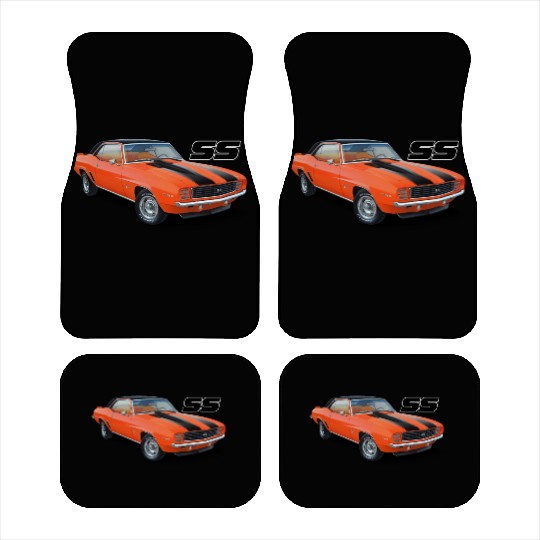 1969 Orange Camaro Car Mats