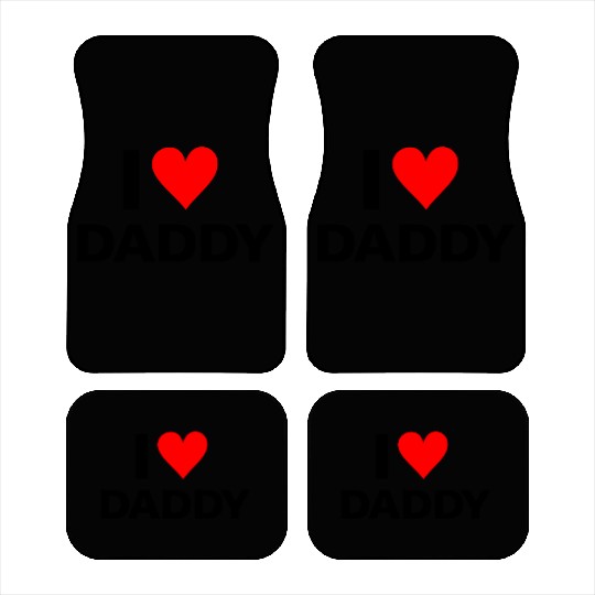 I Love Daddy Car Mats