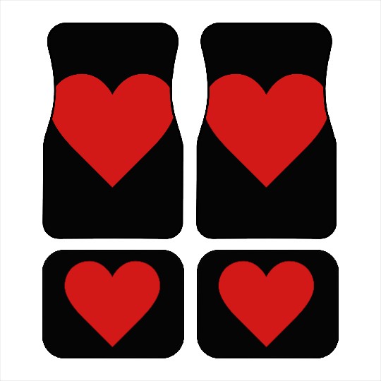 Heart of Hearts Red Love Car Mats