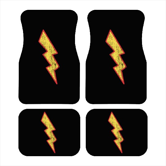 Vintage Lightning Bolt Car Mats