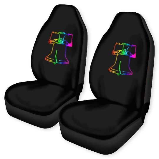 Rainbow Liberty Bell Car Seat Covers