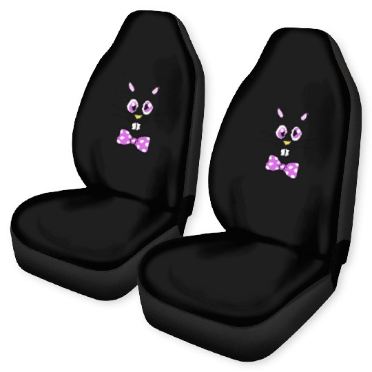 Cute Bunny Face Happy Easter Car Seat Covers