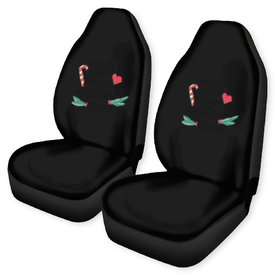 Candy cane wishes and mistletoe kisses Car Seat Covers