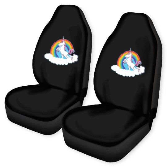 Rainbow Unicorn Love Car Seat Covers