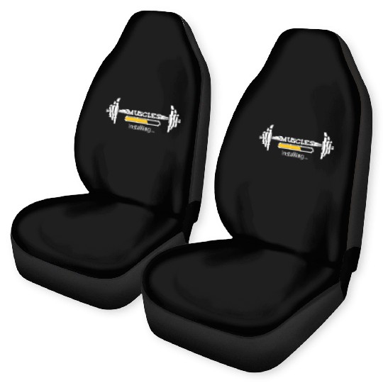 Funny Gym Installing Muscles Car Seat Covers for Workout