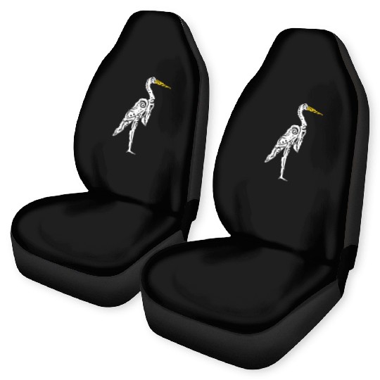 Maori Kotuku White Heron Polynesian T Tattoo Car Seat Covers