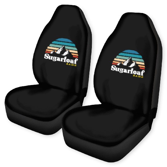 Sugarloaf Maine Usa Ski Resort 1980S Retro Gift Te Car Seat Covers