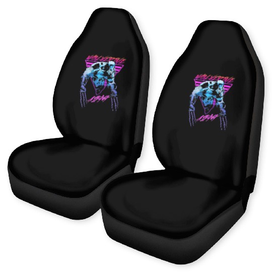M-a-r-v-e-l W-o-l-verine Neon Retro Logan Graphic Car Seat Covers