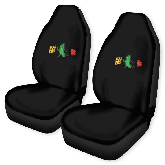 Baseball Pickle Runner Tomato Cheese Sandwich Joke Car Seat Covers