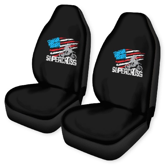 Supercross Motocross Racing Biker Car Seat Covers