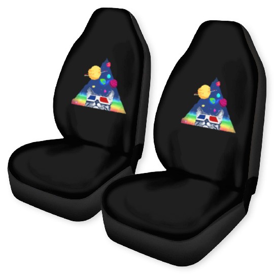 3D Space Cat Car Seat Covers