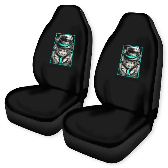 Cool chimpanzee gangster monkey Car Seat Covers for