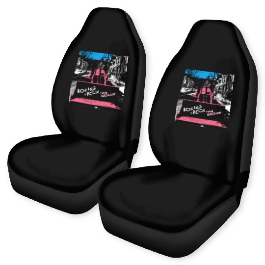 Pink Bulldozer / Rolling Rock Car Seat Covers