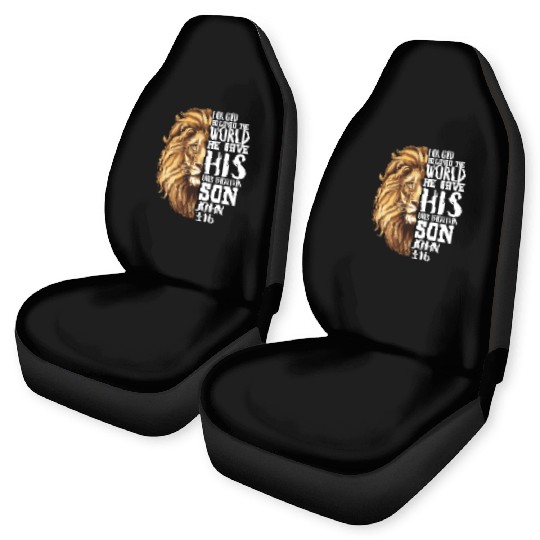 Christian Religious Gifts Men Him Lion Judah Verse Car Seat Covers