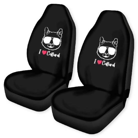 I Love Catturd Funny Car Seat Covers
