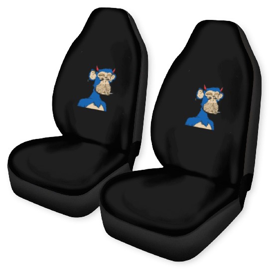 Blue bored monkey Car Seat Covers