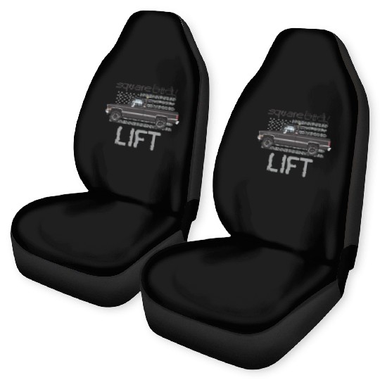 Square Body Lift Black Car Seat Covers