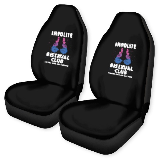 Impolite Bisexual Club Funny Bi Pride LGBT Month Car Seat Covers