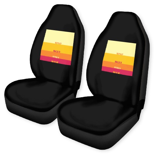 Hex Summer Sunset Car Seat Covers