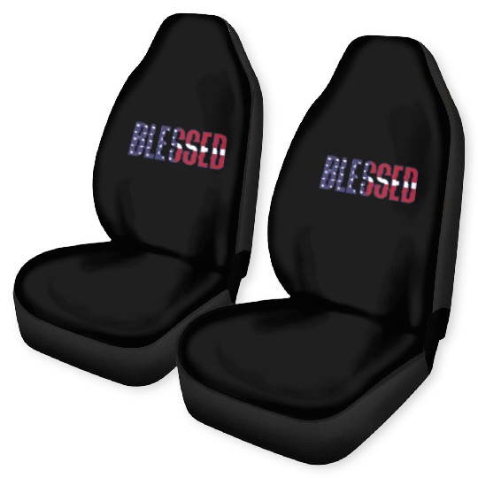 WHITE CHRISTIAN AMERICAN PATRIOT Car Seat Covers