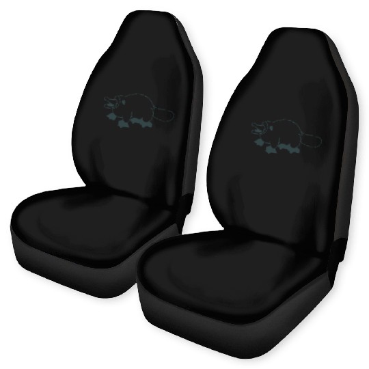 Cute little walking squat platypus Car Seat Covers