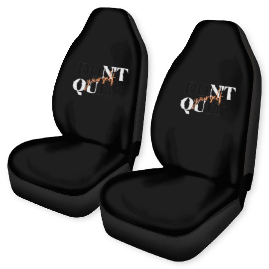 Black Orange Simple Typography Car Seat Covers